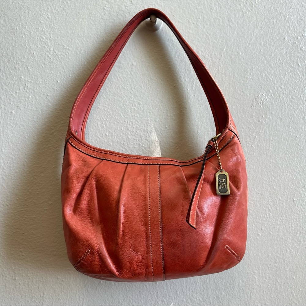 Coach Vintage Leather Bag Ergo Hobo Shoulder Handbag Purse Tote Burnt Orange